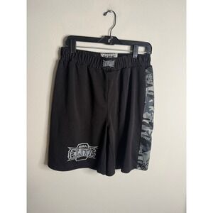 MMA‎ Elite Shorts Mens Athletic Camo Side Panels Training Workout Black
